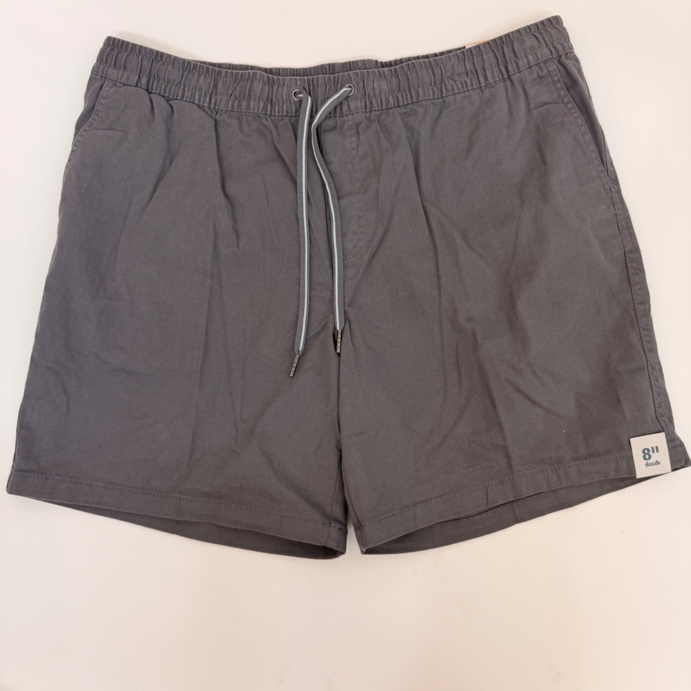 George Mens Pull On Shorts Charcoal Sky Grey 8 Inch Inseam Size L 36-38 NEW